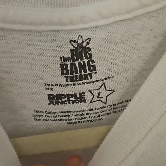 TBBT The Friendship Algorithm Dr. Sheldon Cooper PH.D  tee Lg. Ripple Junction - Picture 3 of 8